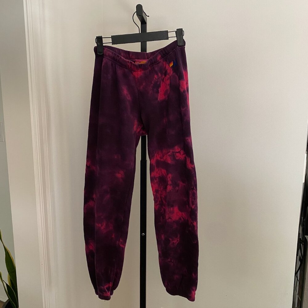 Aviator Nation - Tie Dye Women's Sweatpants - Purple/Pink